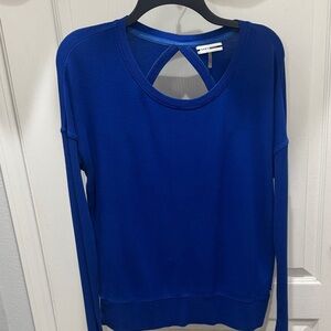 DKNY Cobalt Blue Cutout Sweatshirt